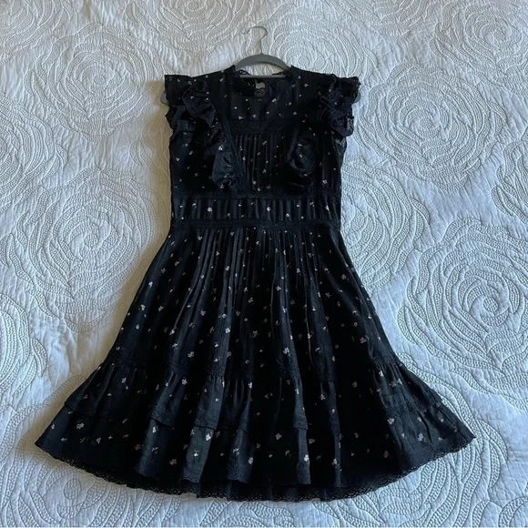 Saylor - Prarie Dress - Black Floral Scarf - Picture 6 of 15